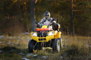 man driving atv