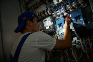 electrician fixing wiring