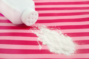 talcum powder spilling out