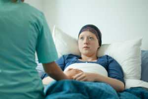 young woman with cancer