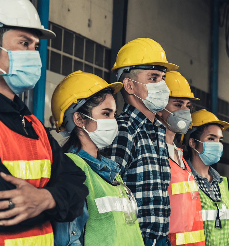 Photograph of construction workers